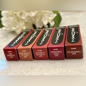 Bundle of 5 beautiful MACximal silky matte lipsticks - random shades